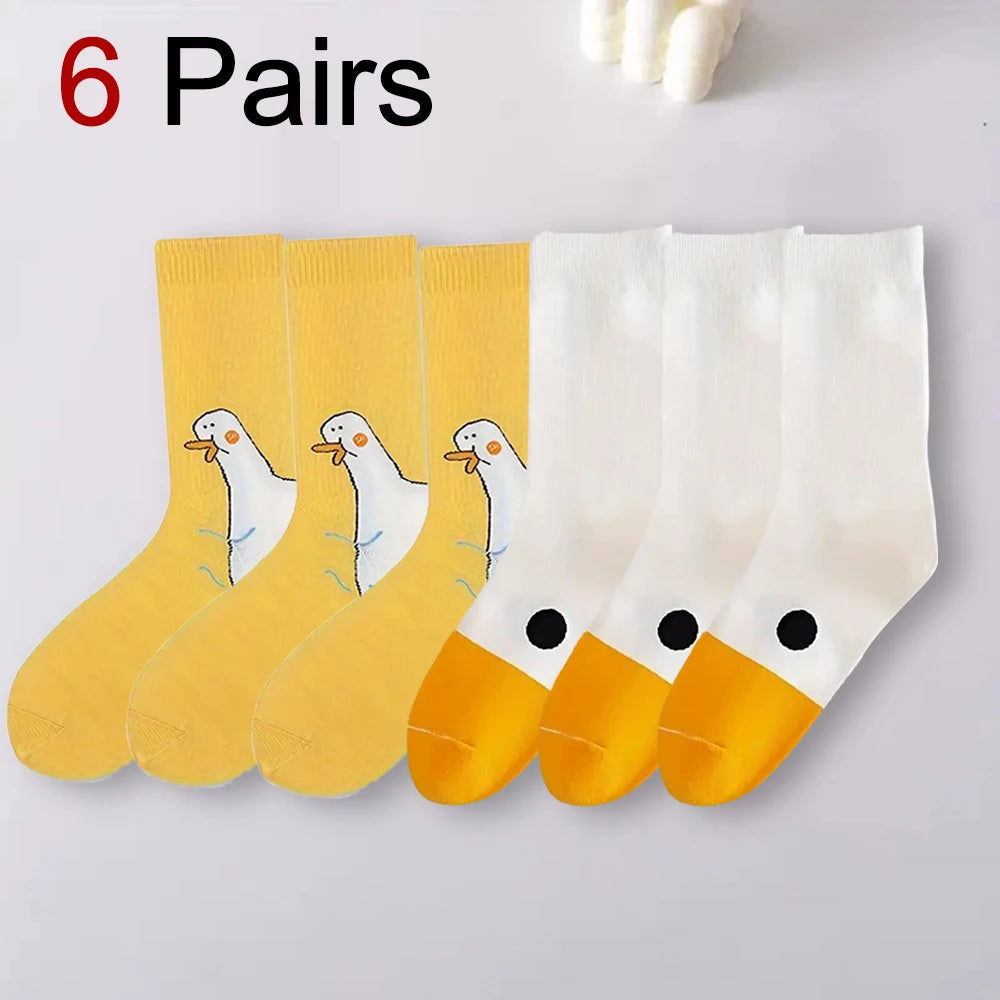Polyester Spandex Cartoon Casual Socks - 8