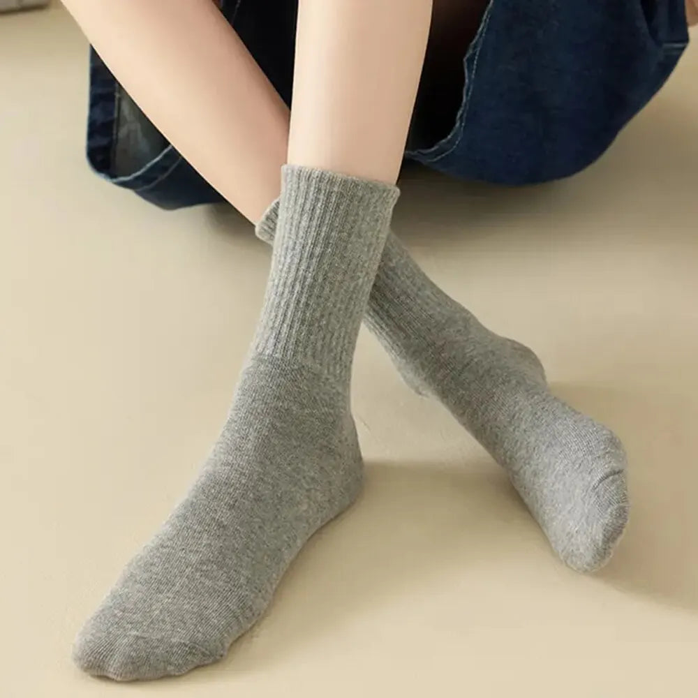 6 Pair Polyester Blend Mid Tube Casual Socks