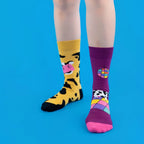Cotton Blend Fox Pattern Mid Calf Unisex Socks