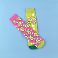 Cotton Blend Avocado Pattern Casual Mid Calf Socks