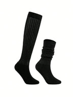 Polyester Elastane Slouch Knit Crew Socks 8 Pack