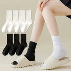 7 Pairs Womens Polyester Spandex Mid Tube Casual Socks