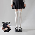Polyester Thigh High Stockings Anti Slip Socks