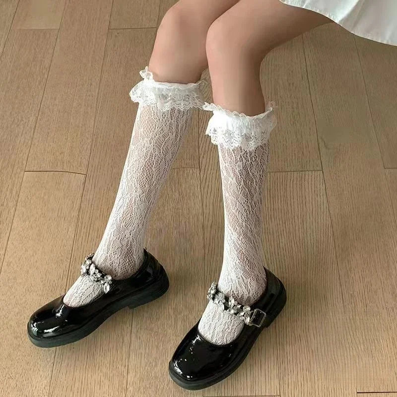Nylon Fishnet Over Knee Stockings - 13