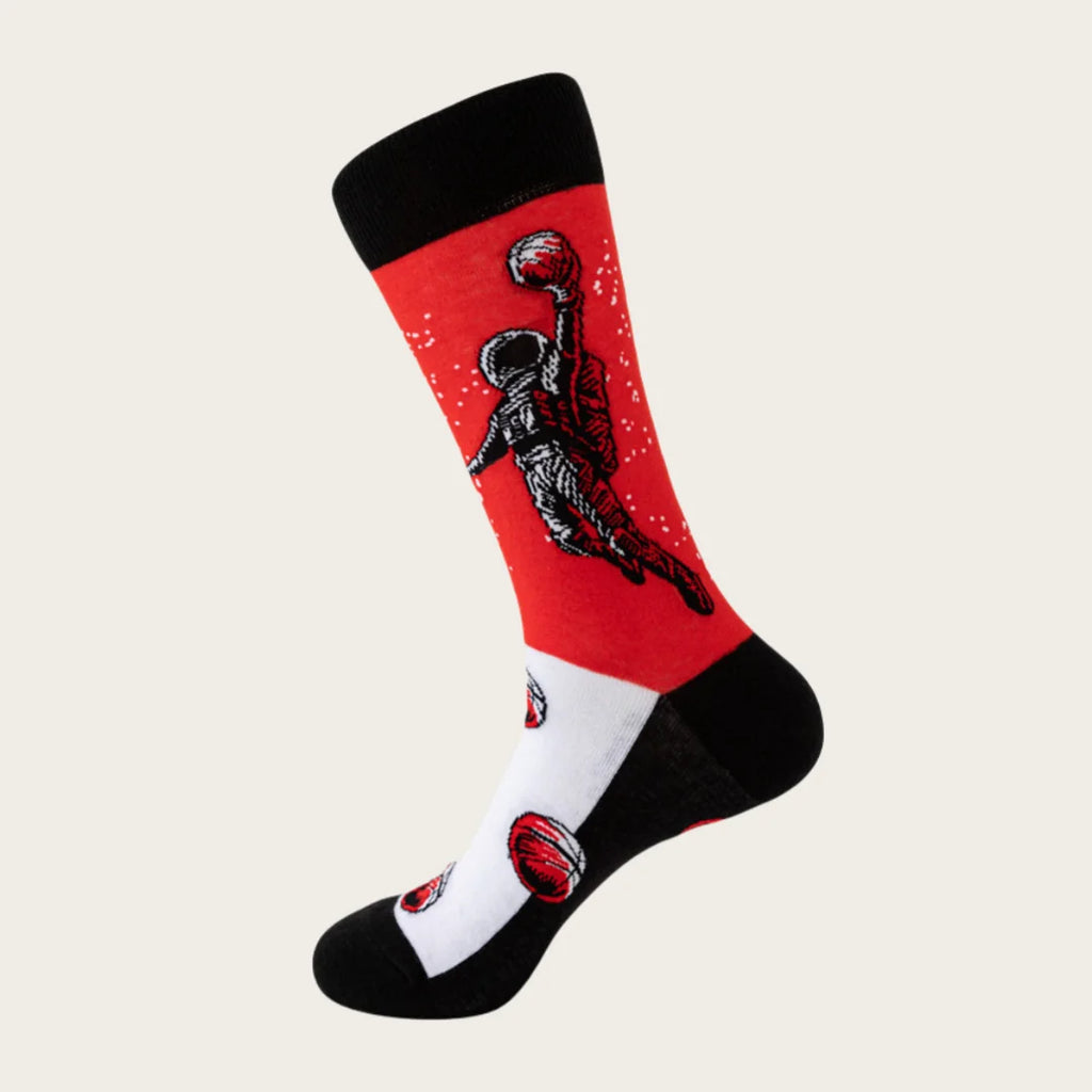 Polyester Elastane Blend Basketball Crew Socks