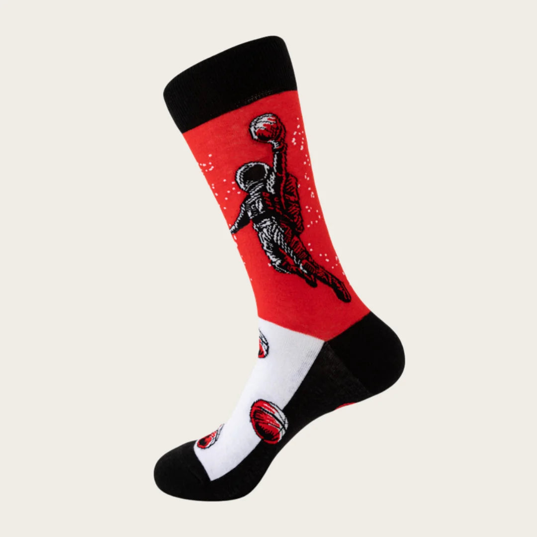Polyester Elastane Blend Basketball Crew Socks
