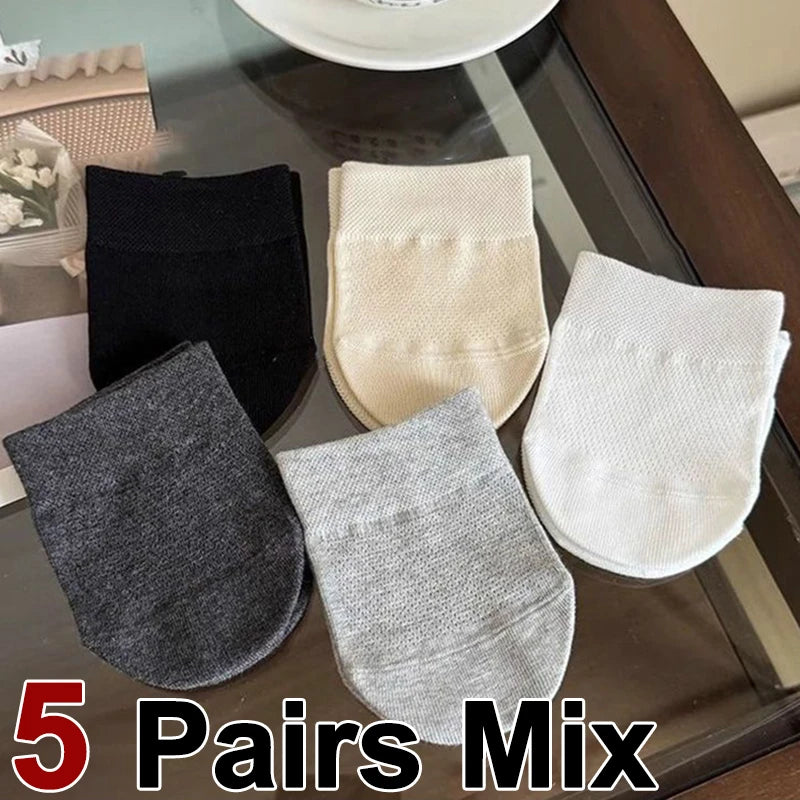 Polyester Elastane Women Half Forefoot Invisible Socks
