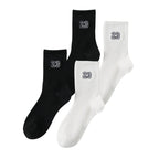 Polyester Elastane Crew Socks Number 23 Pattern