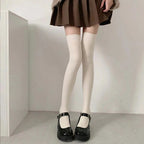 Polyester Elastane Striped Knee High Stockings