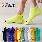 Men Breathable Polyester Ankle Socks Sports Invisible Casual Footwear