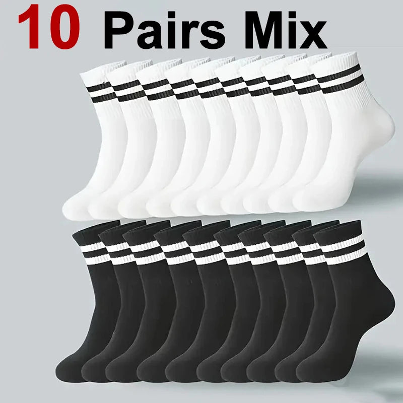 Polyester Spandex Casual Middle Tube Socks - 33