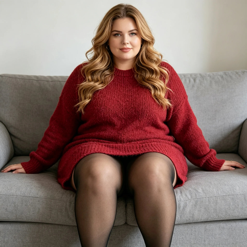 Fleece Lined Translucent Thermal Tights for Women
