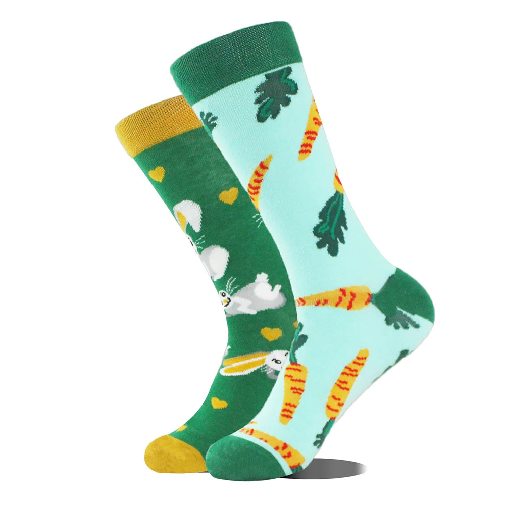 Cotton Blend Mid Tube Animal Pattern Casual Socks