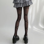 Nylon Cross Strap Ballet Style Pantyhose Tights