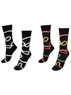 Cotton Blend Rope Pattern Mid Calf Crew Socks