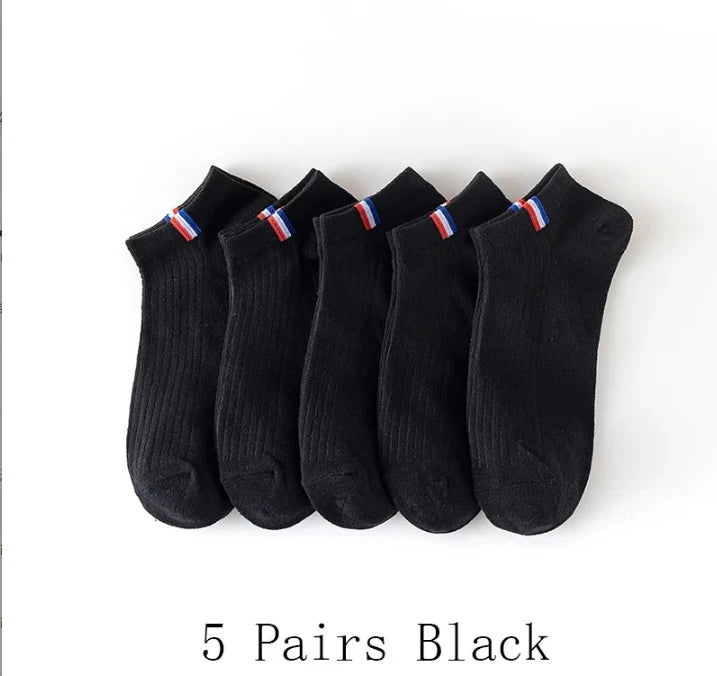 Men Breathable Polyester Ankle Socks Sports Invisible Casual Footwear