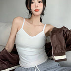 Nylon Sleeveless Velvet Lined Thermal Camisole Tank Top