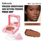 Pressed Powder Compact With Mirror And Phone Grip