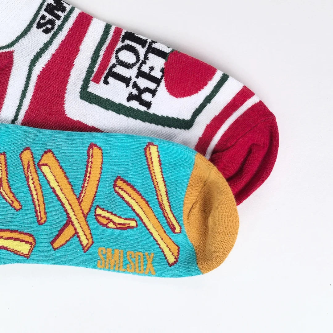 Cotton Blend Low Cut Printed Casual Socks - 6