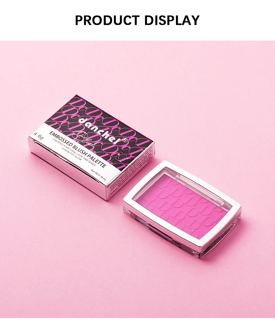 Matte Embossed Powder Blush Palette for Natural Cheek Color