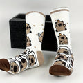 Cotton Blend Capybara Print Mid Calf Socks