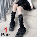 Polyester Elastane Bow Lolita Leg Warmers
