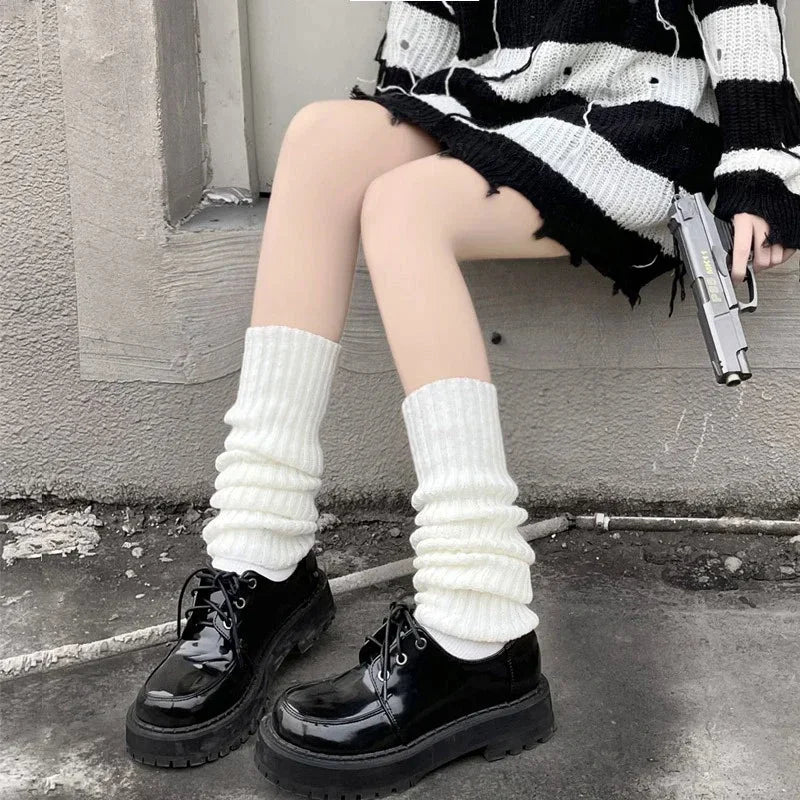 Acrylic Knitted Leg Warmers 40cm - 19