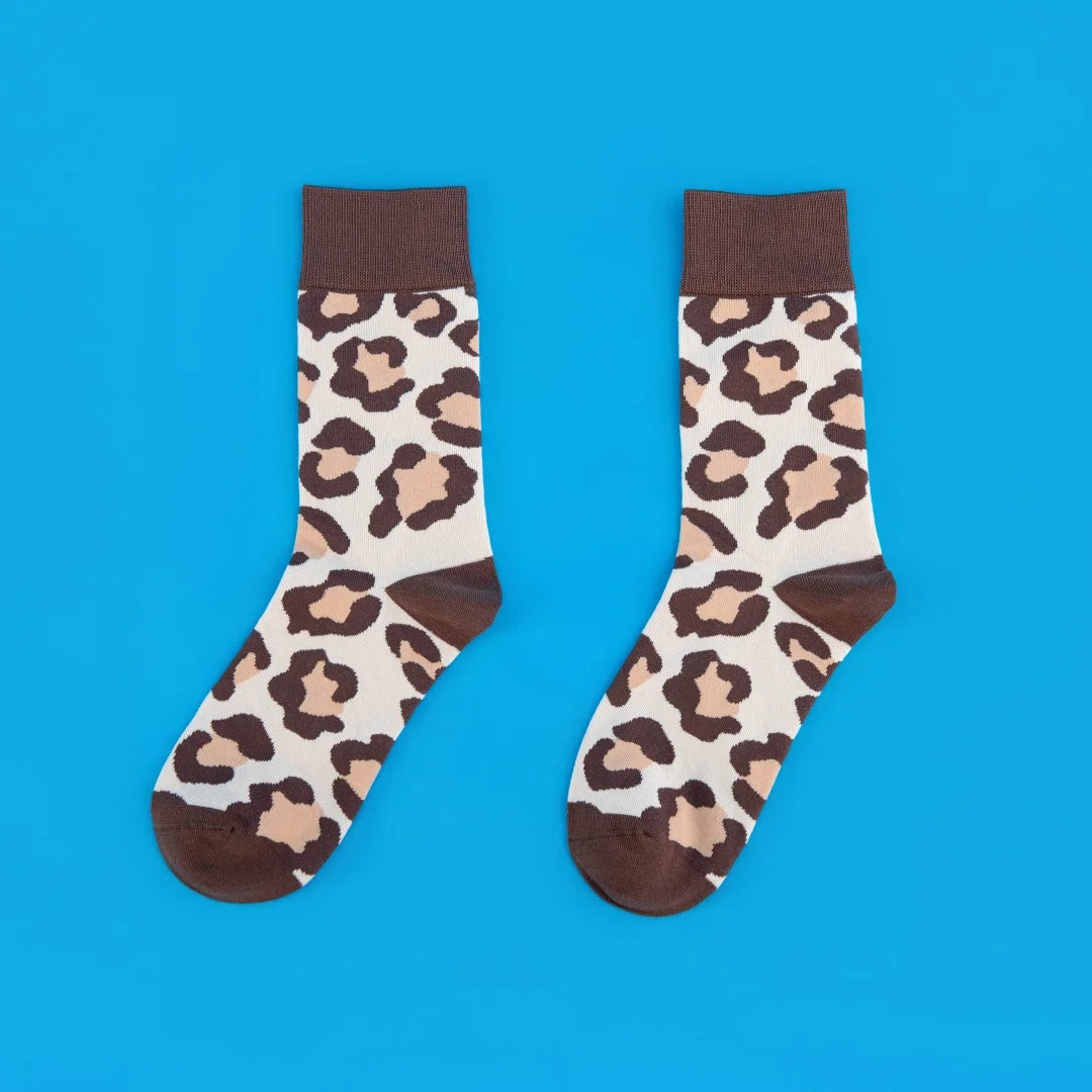 Cotton Blend Otter Print Unisex Mid Calf Socks