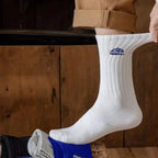 Polyester Blend Crew Socks Casual Footwear 4 Pair Set