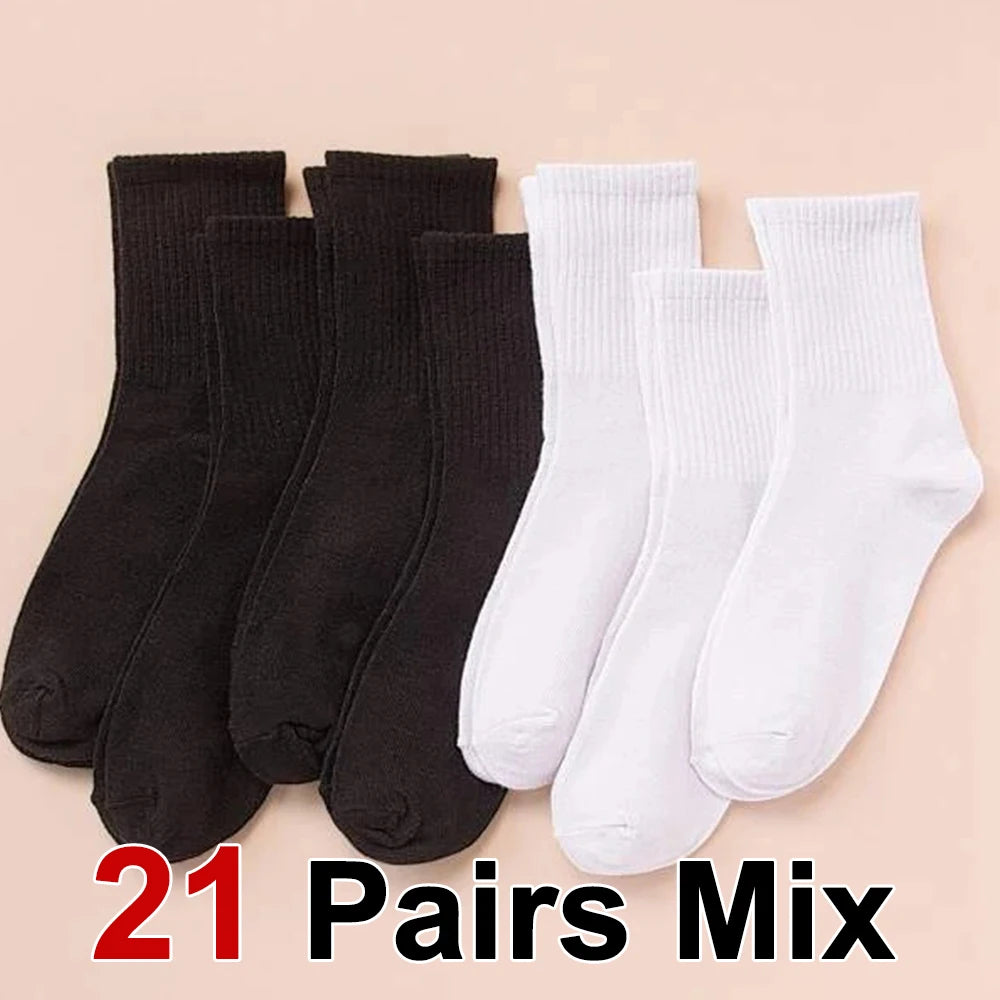 Polyester Elastane Women Casual Middle Tube Socks