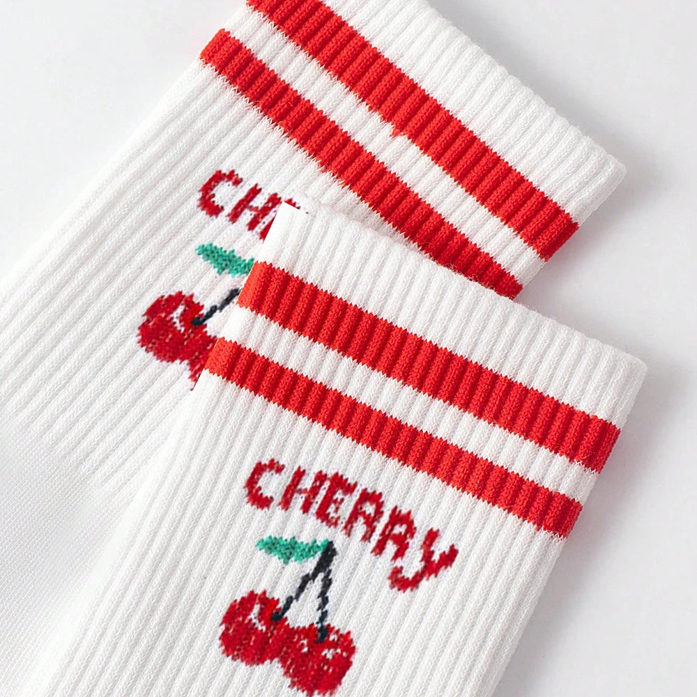Polyester Elastane Blend Casual Mid Tube Socks 3 Pair Set