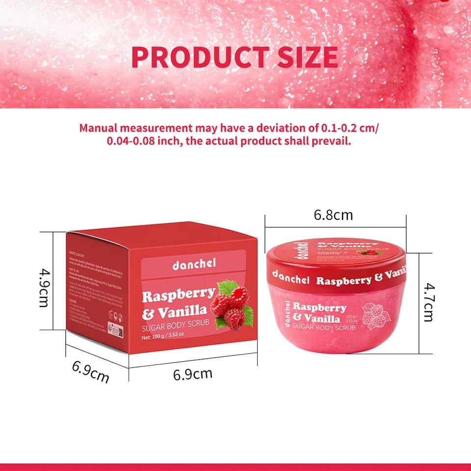 Raspberry Vanilla Sugar Body Scrub Exfoliating Cream