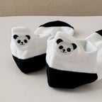 Polyester Elastane Low Cut Panda Embroidered Socks