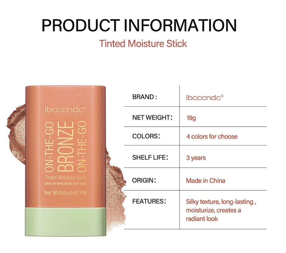 Cream Bronzer and Highlighter Multi Use Face and Body Makeup Stick