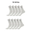 Polyester Elastane Crew Socks Cross Pattern