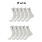 Polyester Elastane Crew Socks Cross Pattern