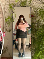 Thermal Fleece Lined Translucent Tights for Women