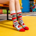 Cotton Blend Tomato Print Unisex Mid Tube Socks