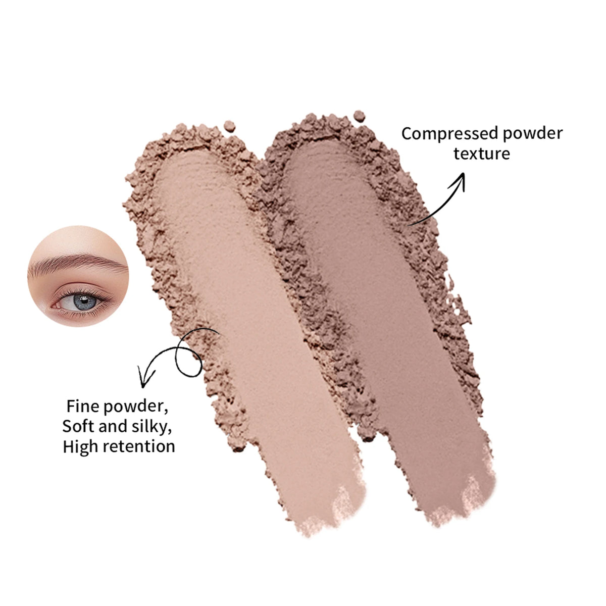Dual Shade Eyebrow Powder Palette with Application Brush