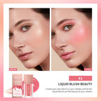 Waterproof Velvet Matte Liquid Blush with Mushroom Applicator