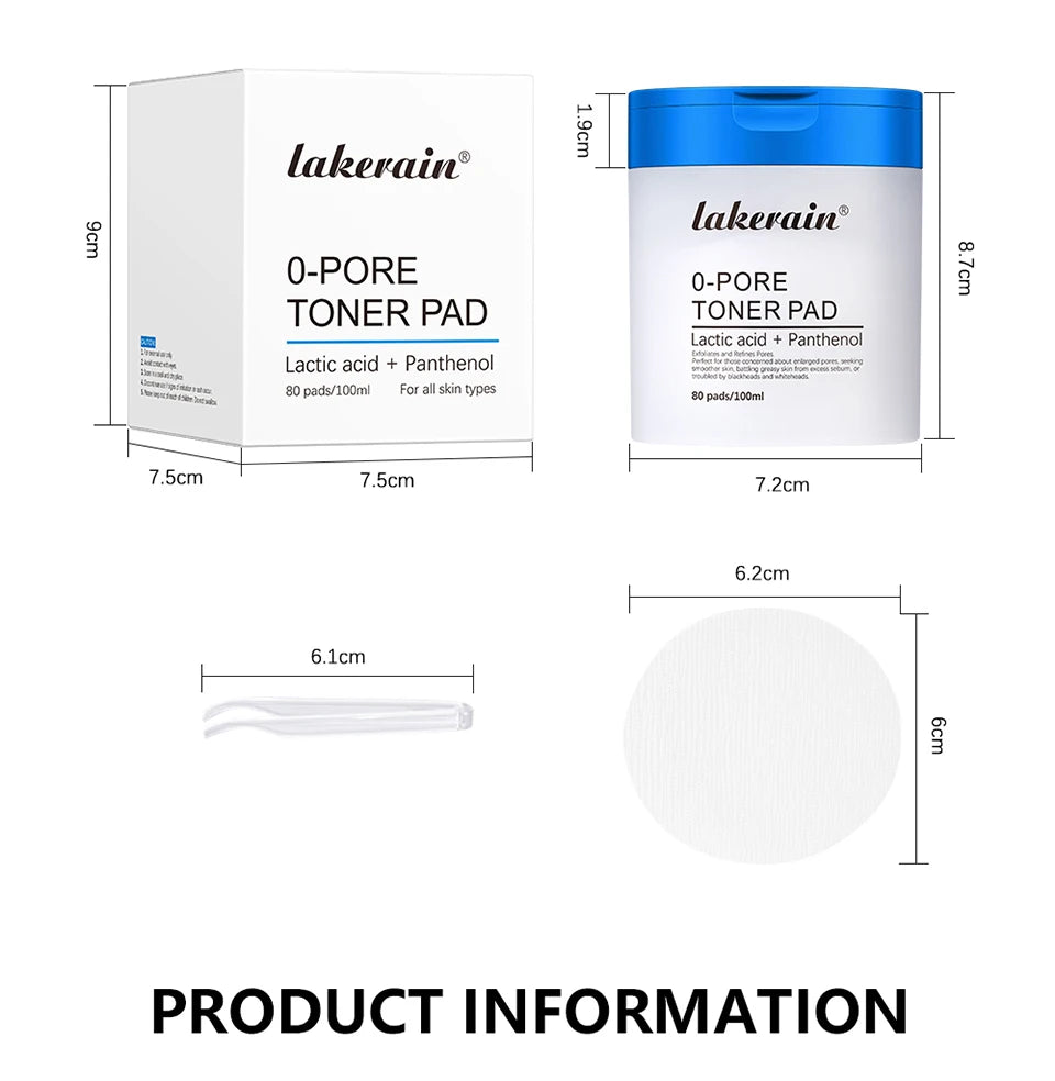Pore Refining Toner Pads and Peptide Facial Serum Skin Care Set