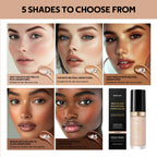 5 Color Liquid Face Concealer Waterproof Oil Control Foundation