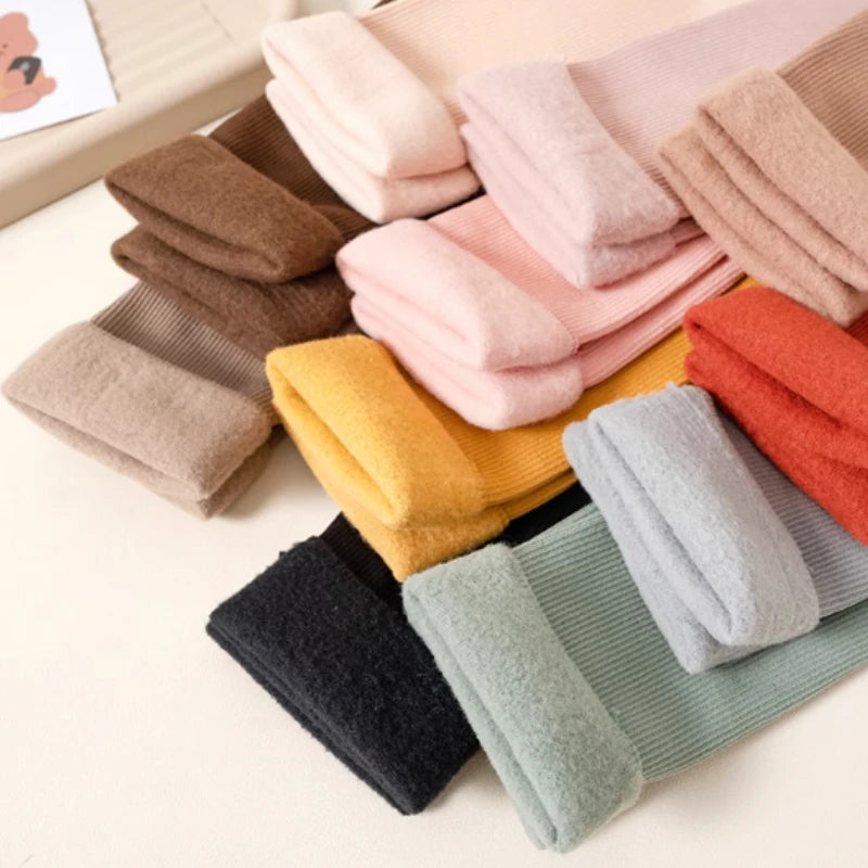 Thick Knit Two Toed Thermal Socks Mid Calf