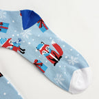 Cotton Blend Mid Calf Fox Pattern Casual Socks