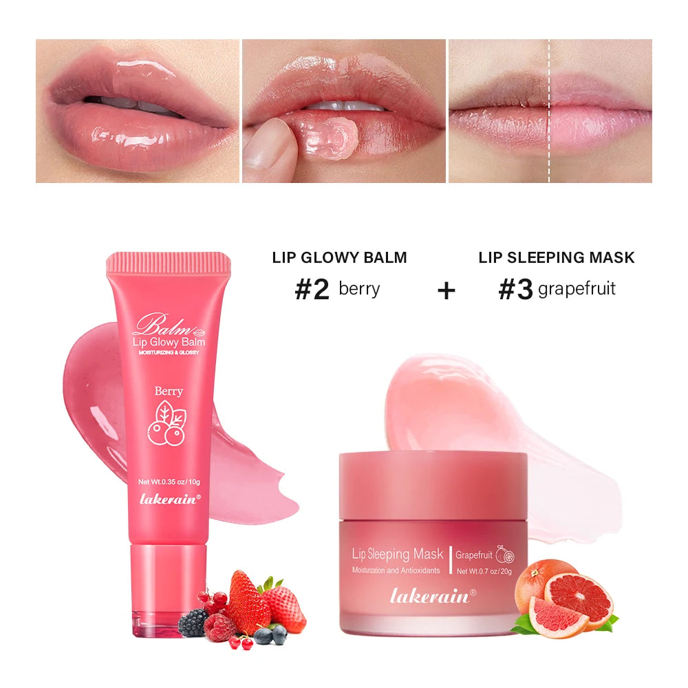 Moisturizing Lip Balm and Sleeping Mask Set - 37