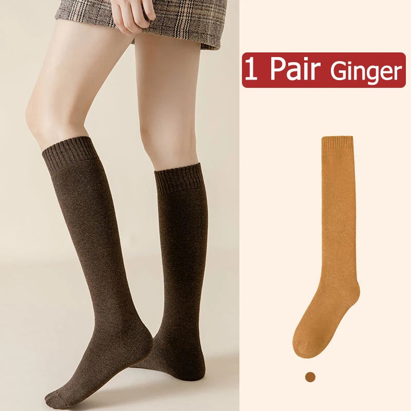 Thick Polyester Spandex Knit Winter Stockings