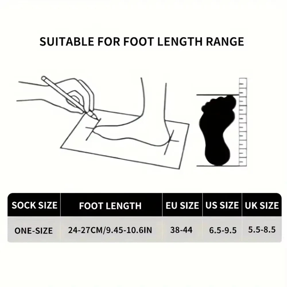 Polyester Blend Mens Crew Socks Mid Tube Casual Wear