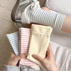Polyester Elastane Striped Crew Socks