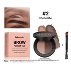Dual Shade Eyebrow Powder Palette with Application Brush