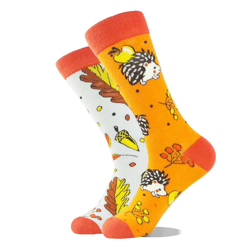 Cotton Blend Mid Tube Animal Pattern Casual Socks